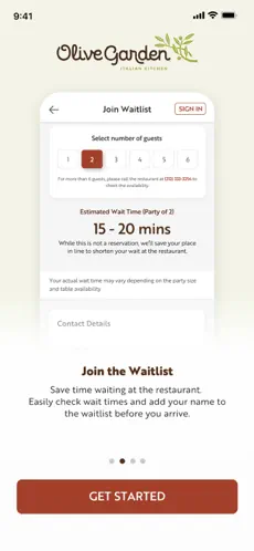 Olive garden Application
