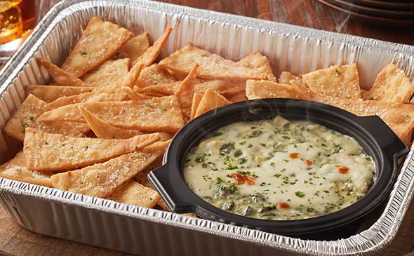 Olive Garden Menu with Prices 2025 164 Spinach Artichoke Dip
( Serves 4-6 )